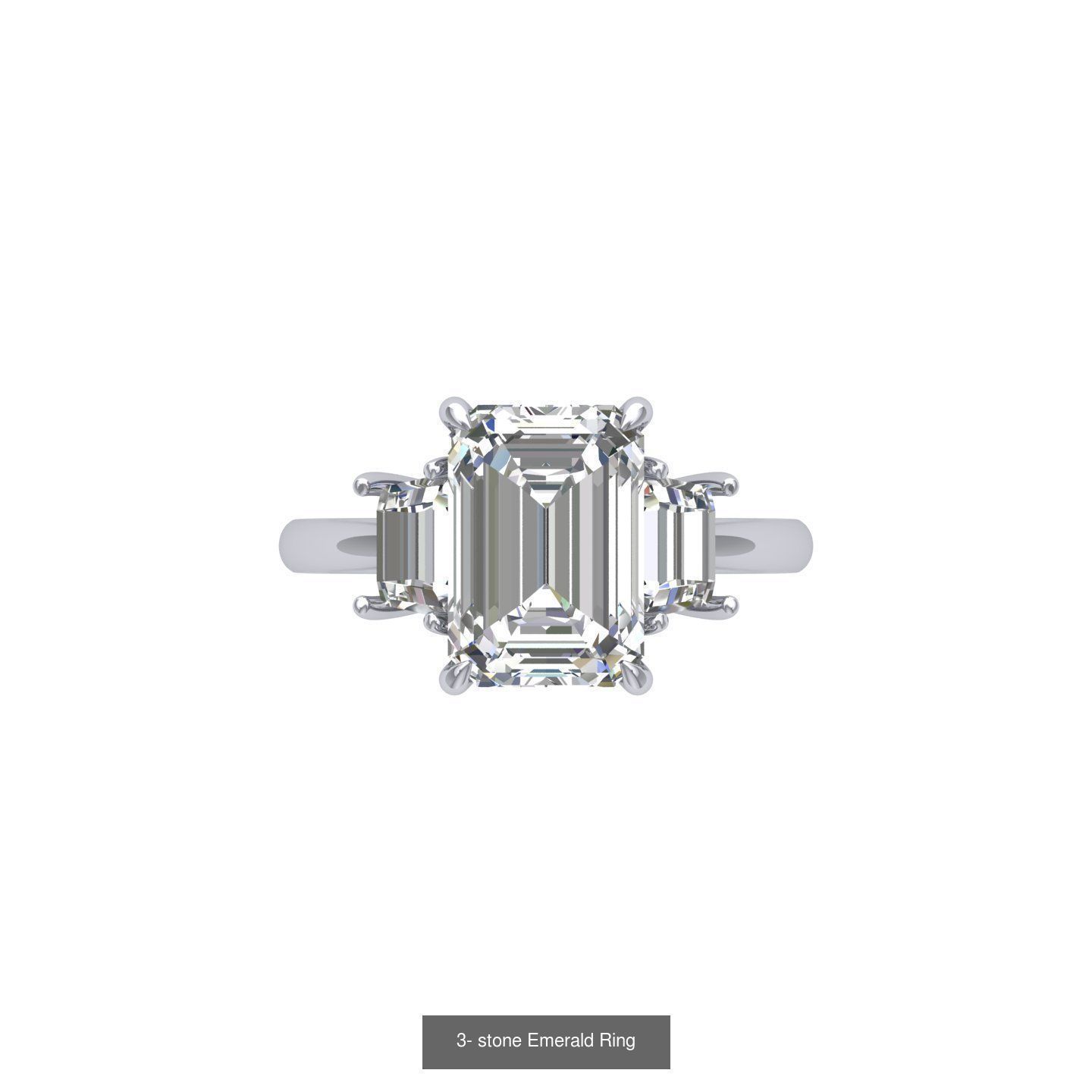50 Emerald Soliters Ring 3D Model Collection_59