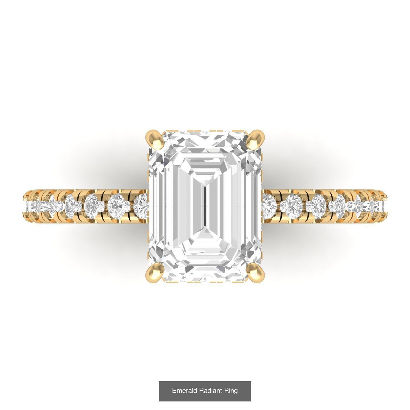 50 Emerald Soliters Ring 3D Model Collection_45
