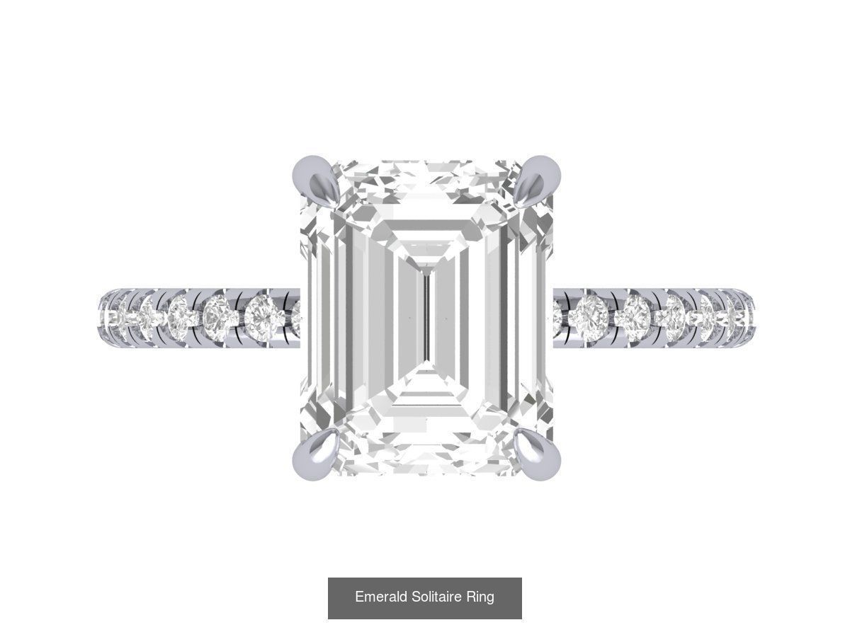 50 Emerald Soliters Ring 3D Model Collection_38