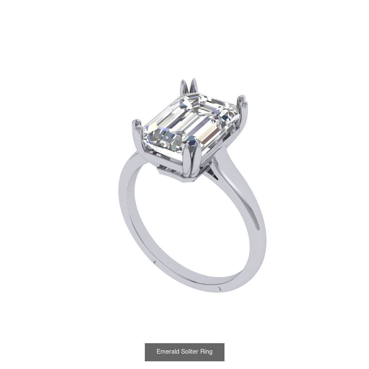 50 Emerald Soliters Ring 3D Model Collection_58
