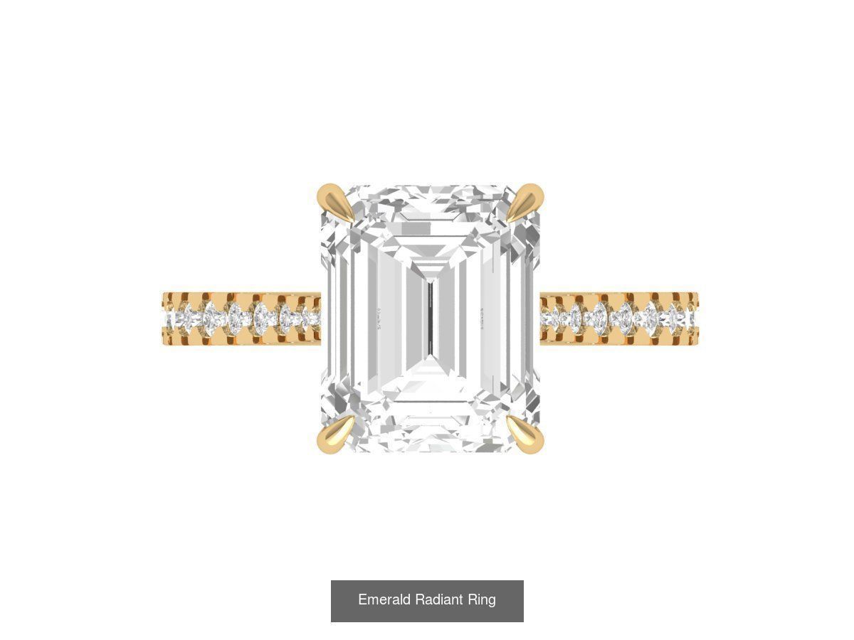 50 Emerald Soliters Ring 3D Model Collection_44