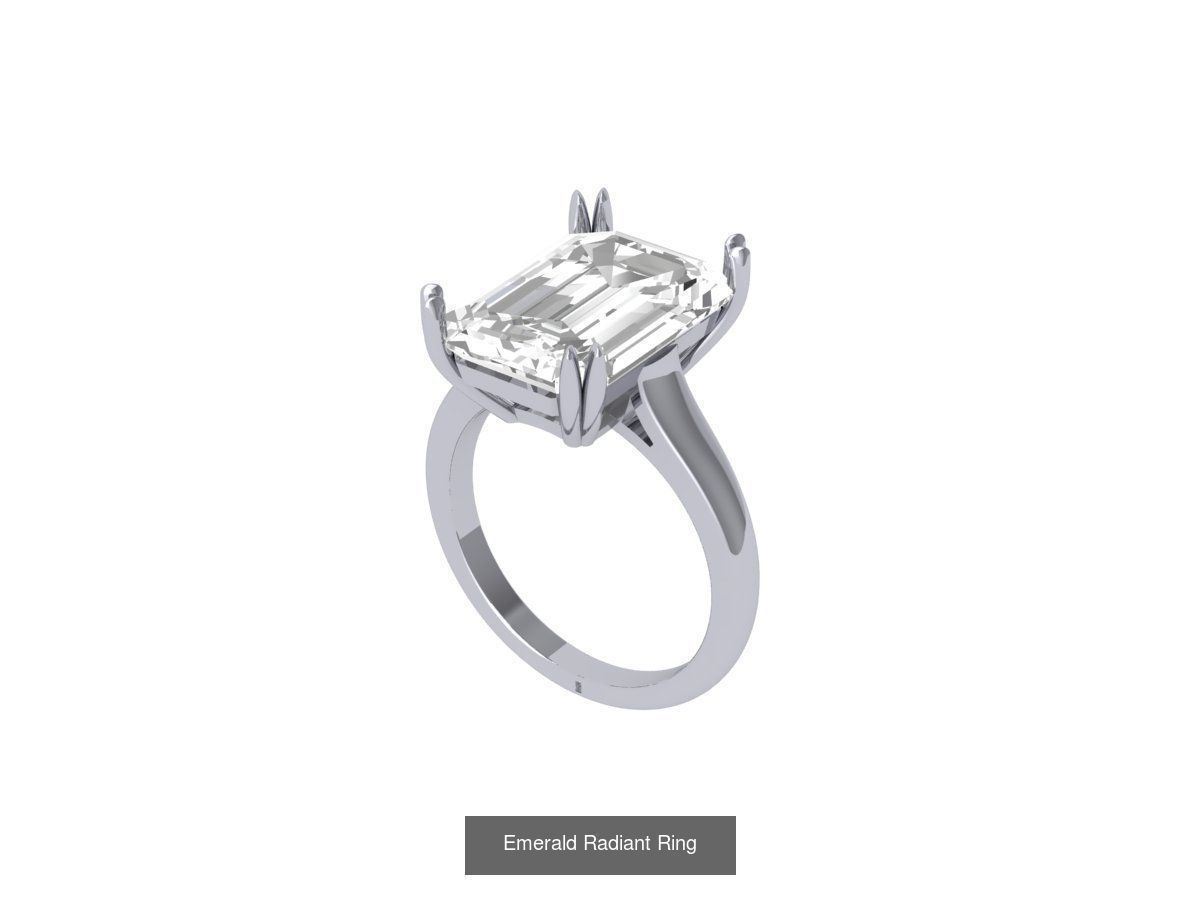 50 Emerald Soliters Ring 3D Model Collection_12