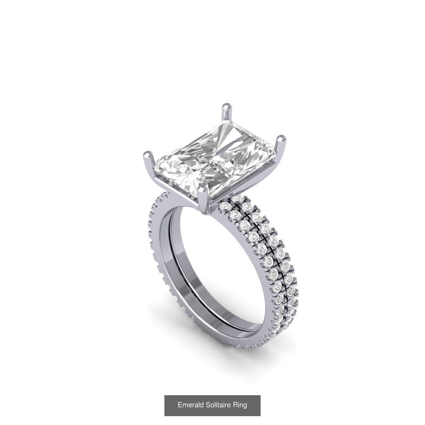 50 Emerald Soliters Ring 3D Model Collection_40