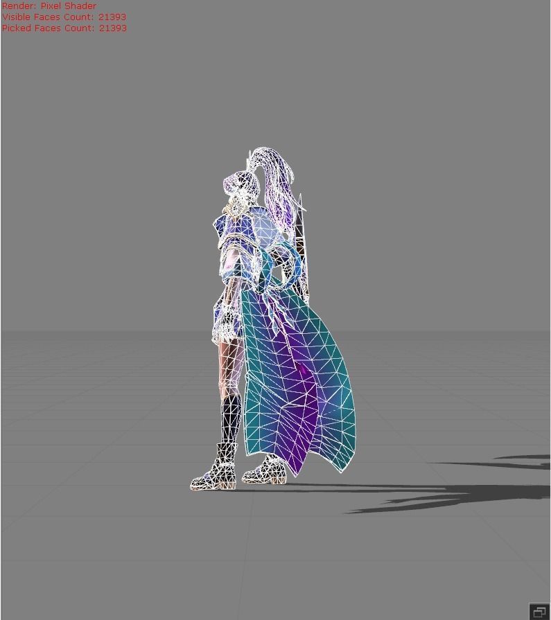 Hanabi Moonlit Ninja Low-poly 3D model_7