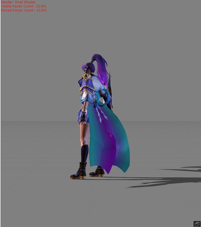 Hanabi Moonlit Ninja Low-poly 3D model_3