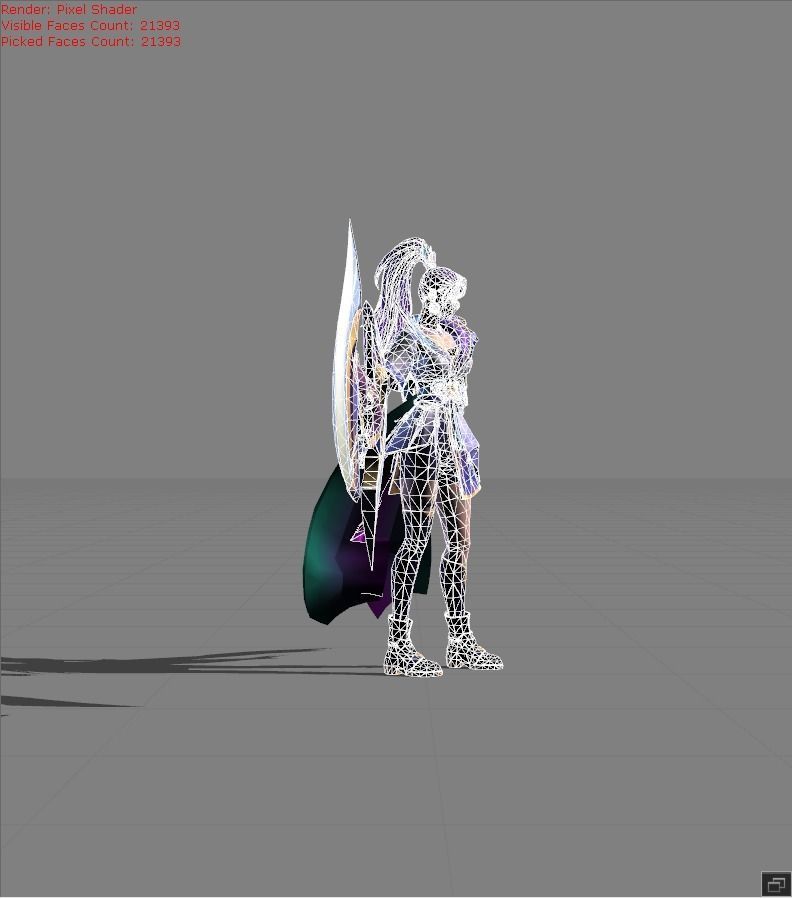 Hanabi Moonlit Ninja Low-poly 3D model_6