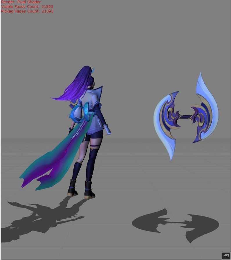 Hanabi Moonlit Ninja Low-poly 3D model_4