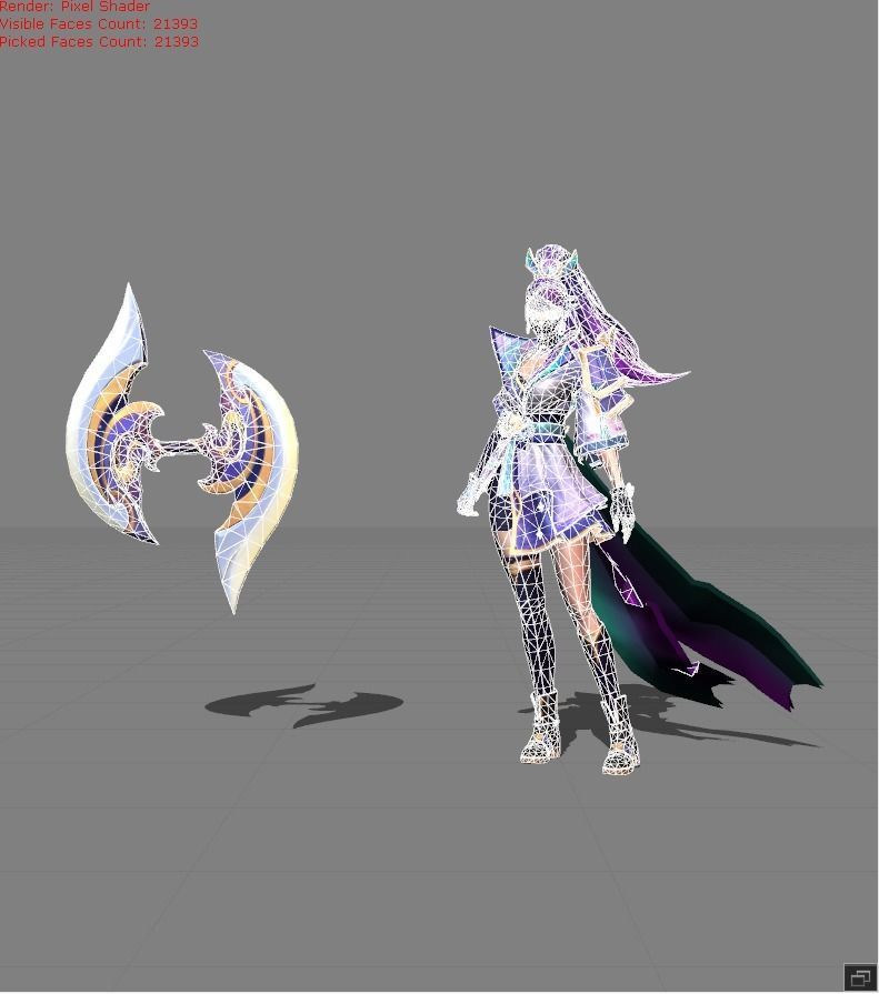 Hanabi Moonlit Ninja Low-poly 3D model_5