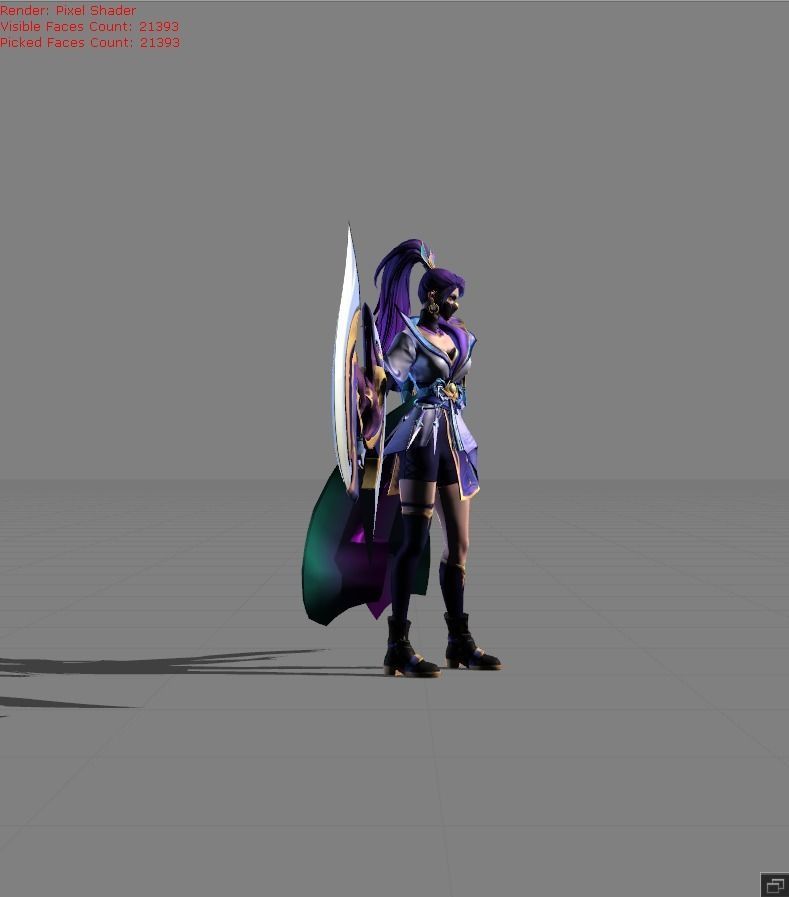 Hanabi Moonlit Ninja Low-poly 3D model_2