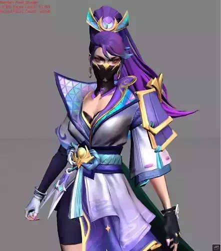 Hanabi Moonlit Ninja Low-poly 3D model
