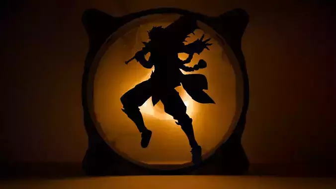 Genshin Impact Arataki Itto PC fan cover  3D print model