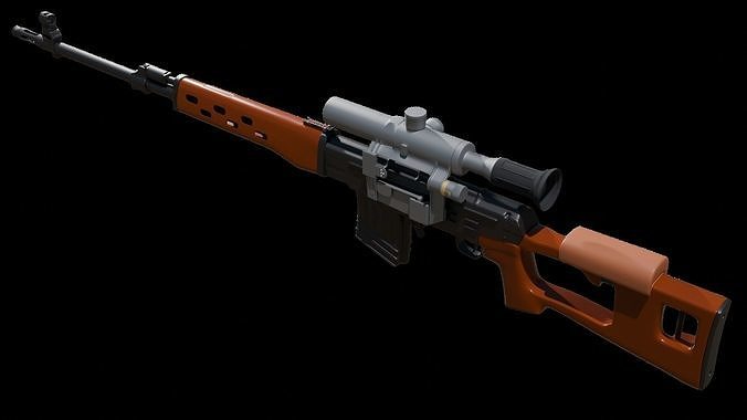 SVD Dragunov 3D model