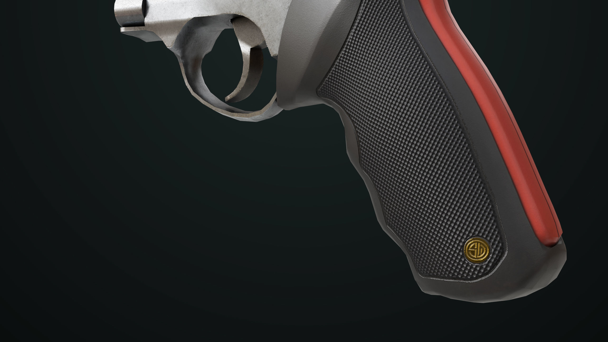 Revolver 04 Silver Model Taurus Raging All PBR Unity UE Textures Low-poly 3D model_21