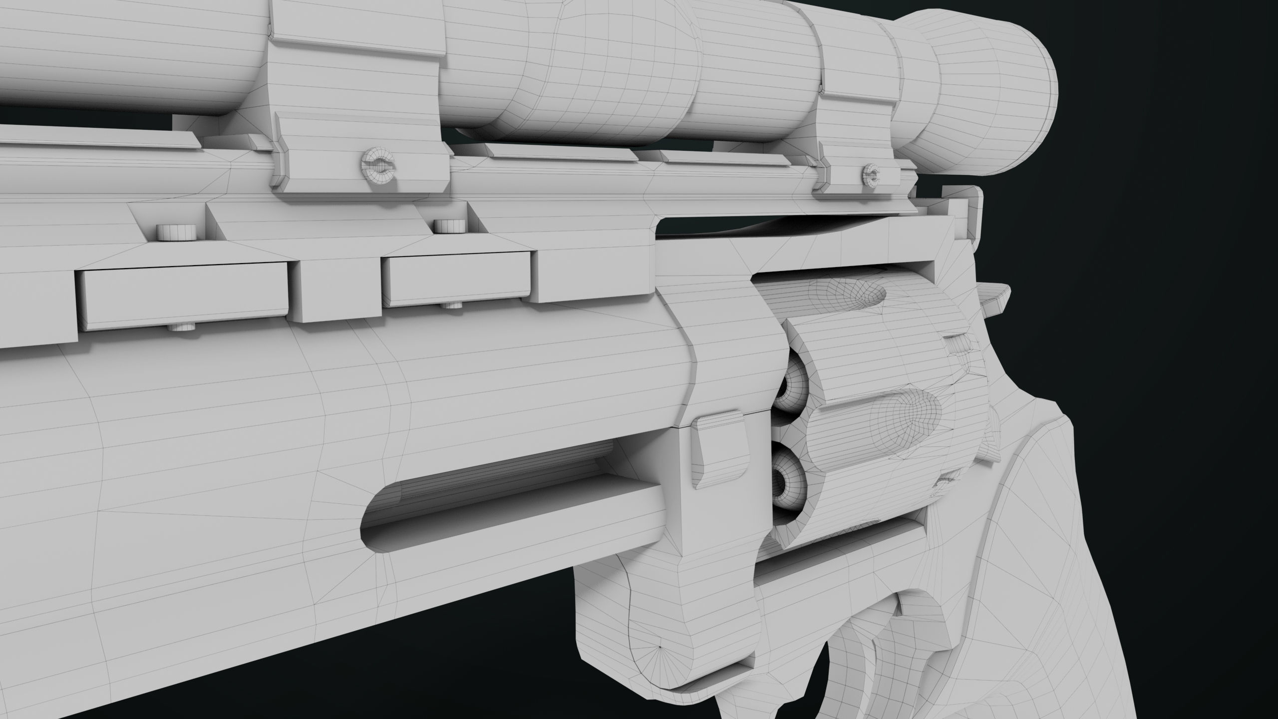 Revolver 04 Silver Model Taurus Raging All PBR Unity UE Textures Low-poly 3D model_40