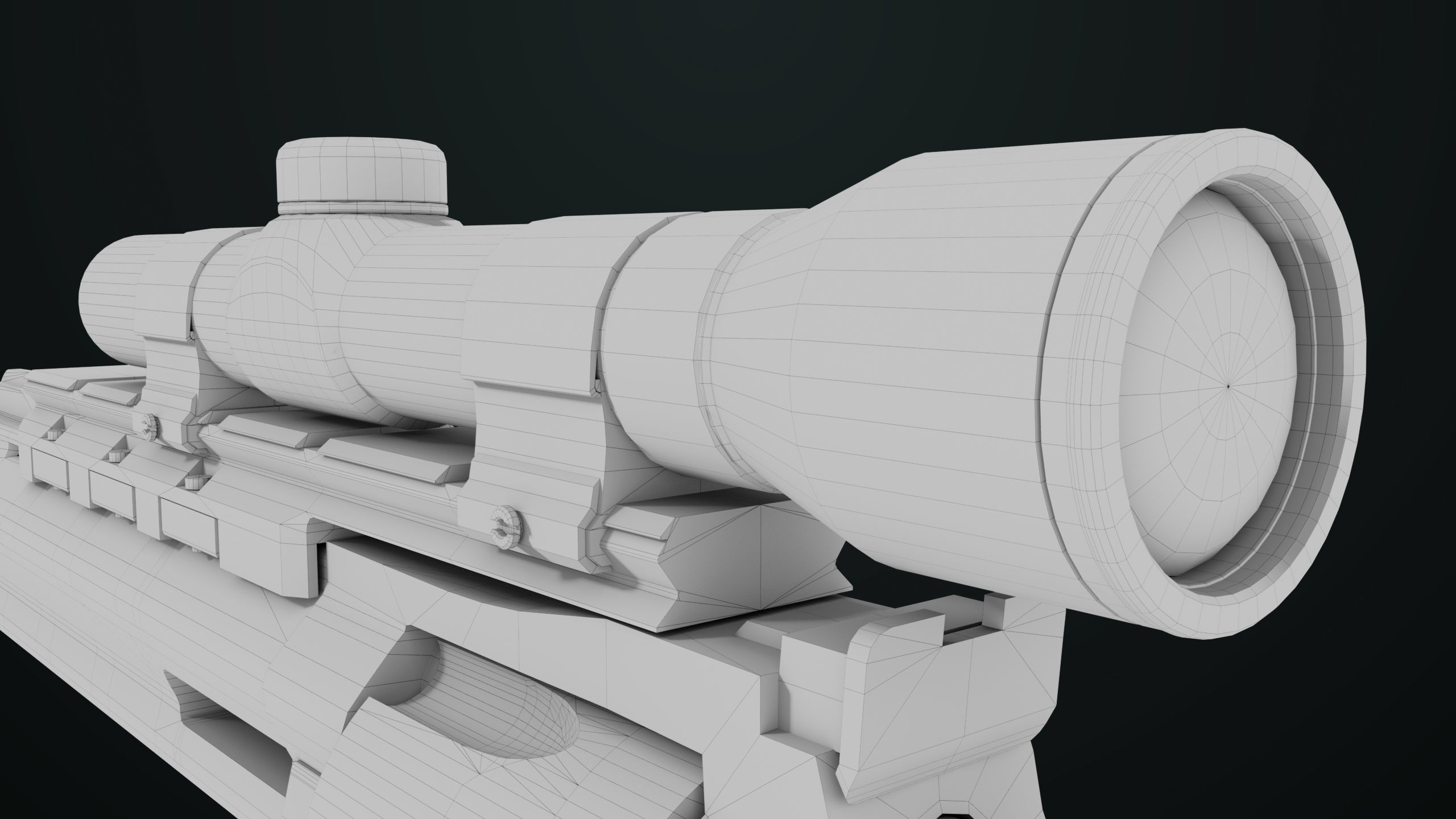 Revolver 04 Silver Model Taurus Raging All PBR Unity UE Textures Low-poly 3D model_39