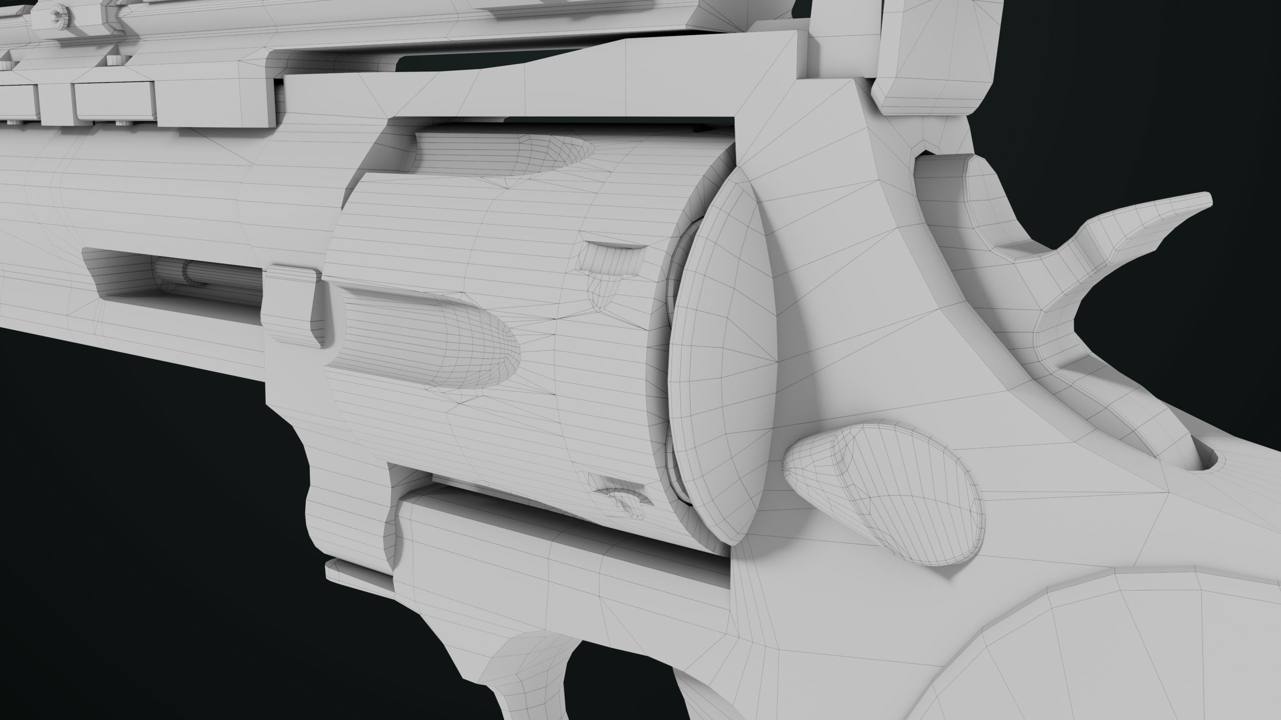 Revolver 04 Silver Model Taurus Raging All PBR Unity UE Textures Low-poly 3D model_37