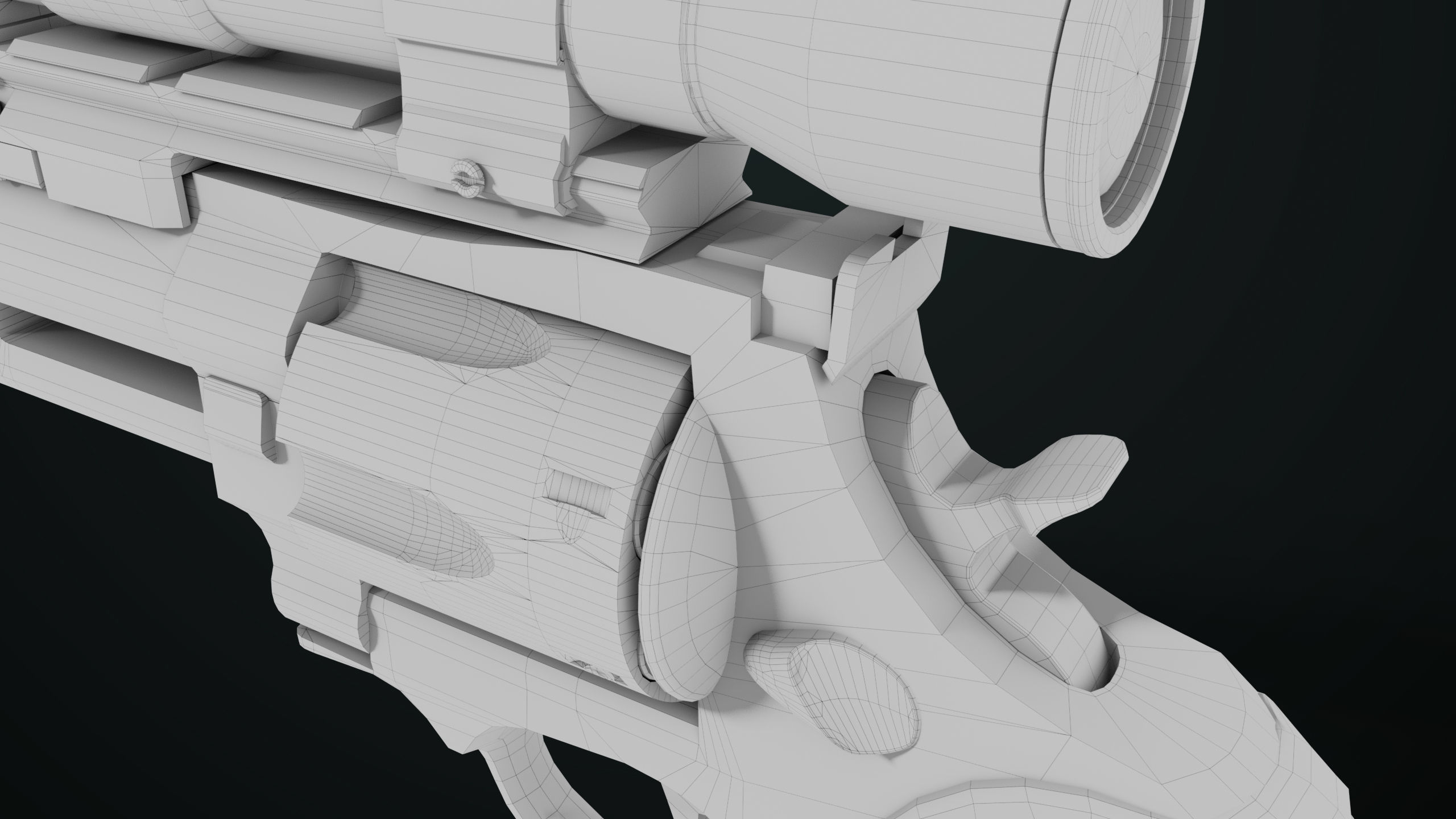 Revolver 04 Silver Model Taurus Raging All PBR Unity UE Textures Low-poly 3D model_38