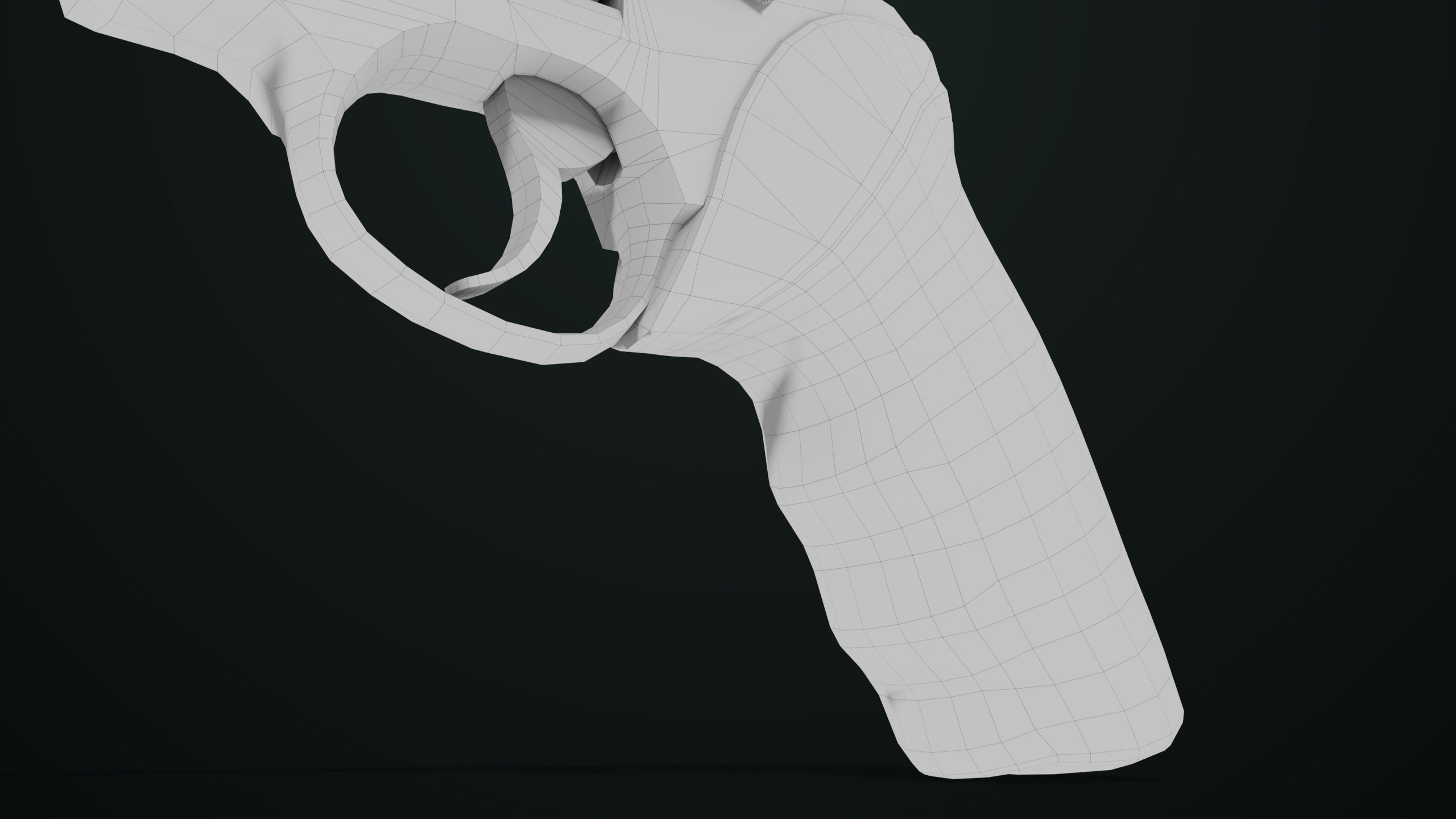 Revolver 04 Silver Model Taurus Raging All PBR Unity UE Textures Low-poly 3D model_35