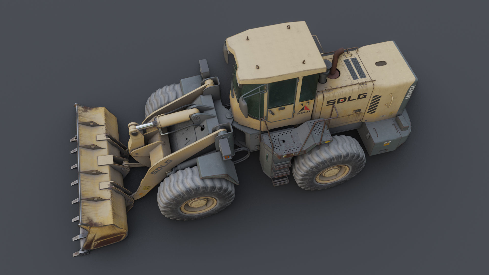 SDLG Bulldozer 3D model Low-poly 3D model_4