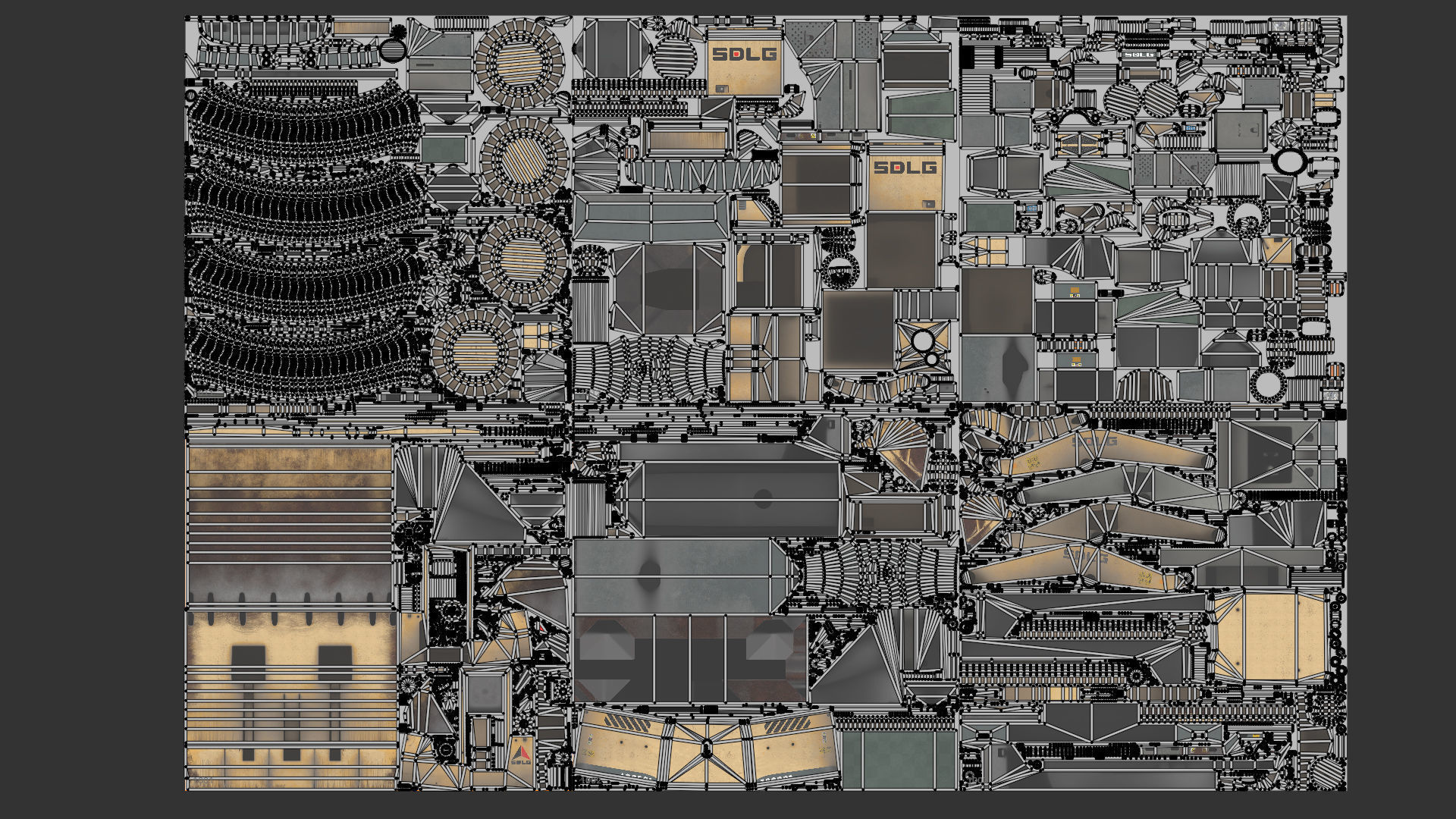 SDLG Bulldozer 3D model Low-poly 3D model_5