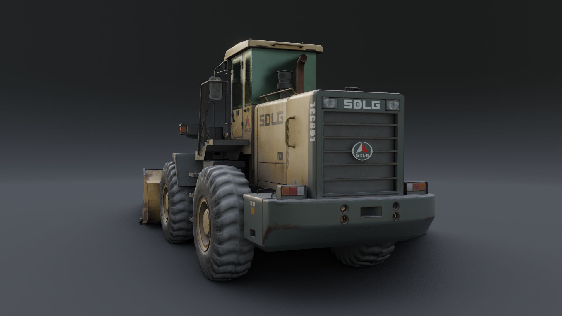 SDLG Bulldozer 3D model Low-poly 3D model_2