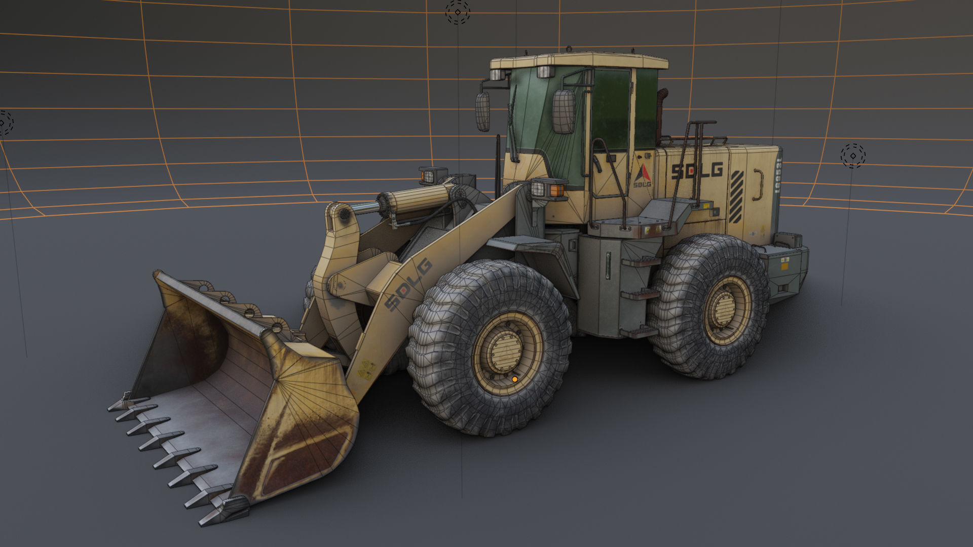 SDLG Bulldozer 3D model Low-poly 3D model_6