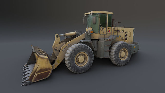 SDLG Bulldozer 3D model Low-poly 3D model