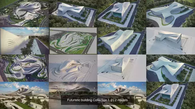 Futuristic building Collection 1-2