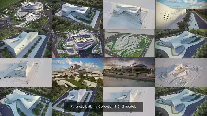Futuristic building Collection 1-2 