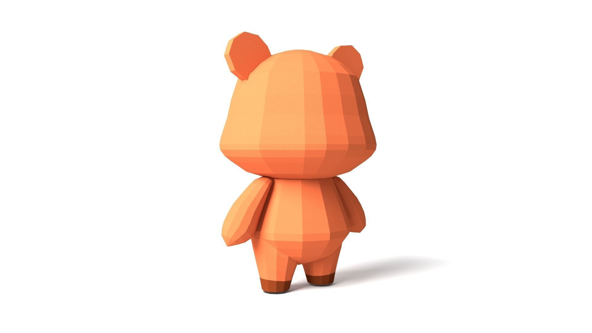 Character B100 Bear Cute Low-poly 3D model_4