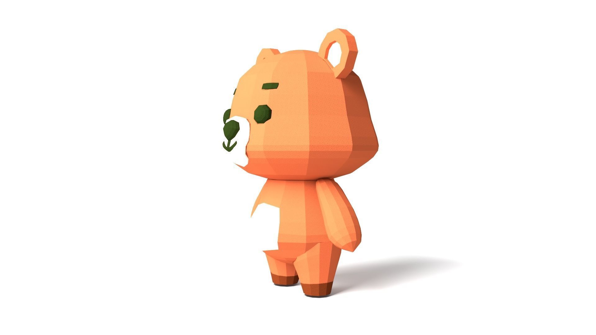 Character B100 Bear Cute Low-poly 3D model_2