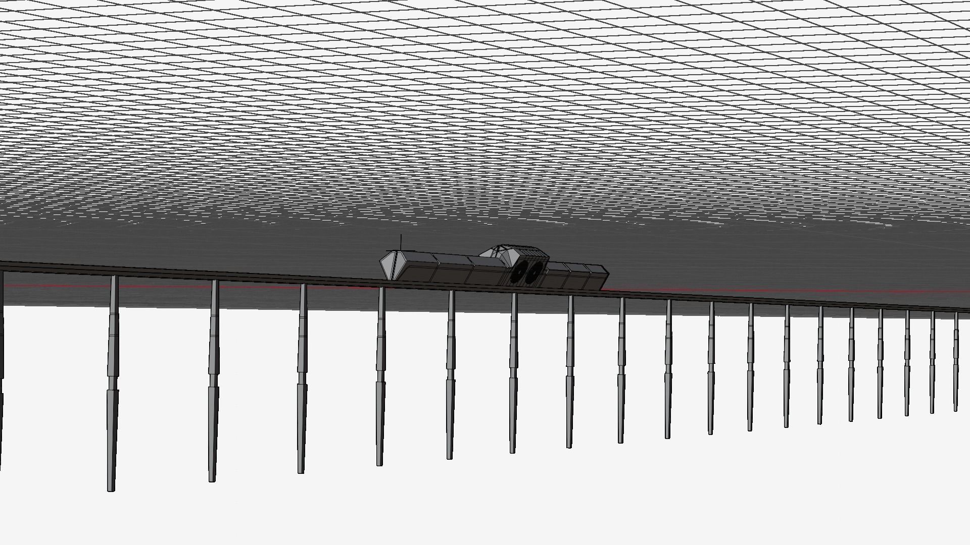 Futuristic Train - 3D model - Scifi  Vehicle - Game Ready Low-poly 3D model_13