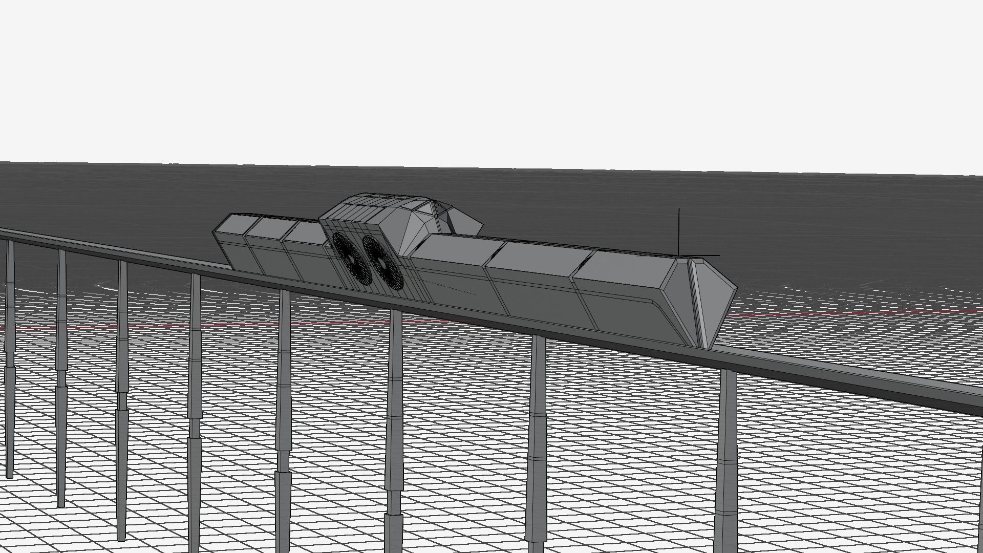 Futuristic Train - 3D model - Scifi  Vehicle - Game Ready Low-poly 3D model_12