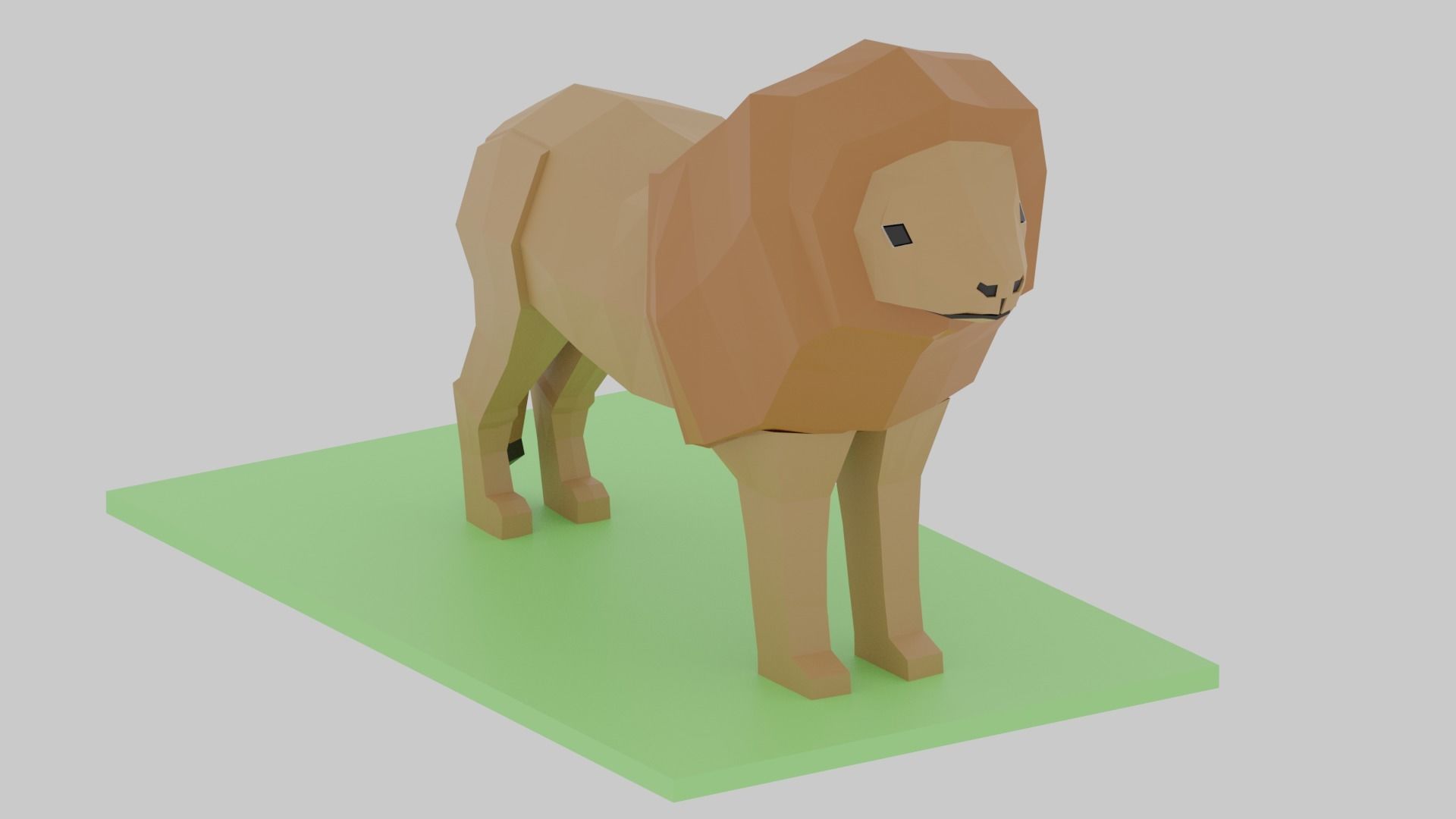 Cartoon LowPoly African Animals Collection Low-poly 3D model_9