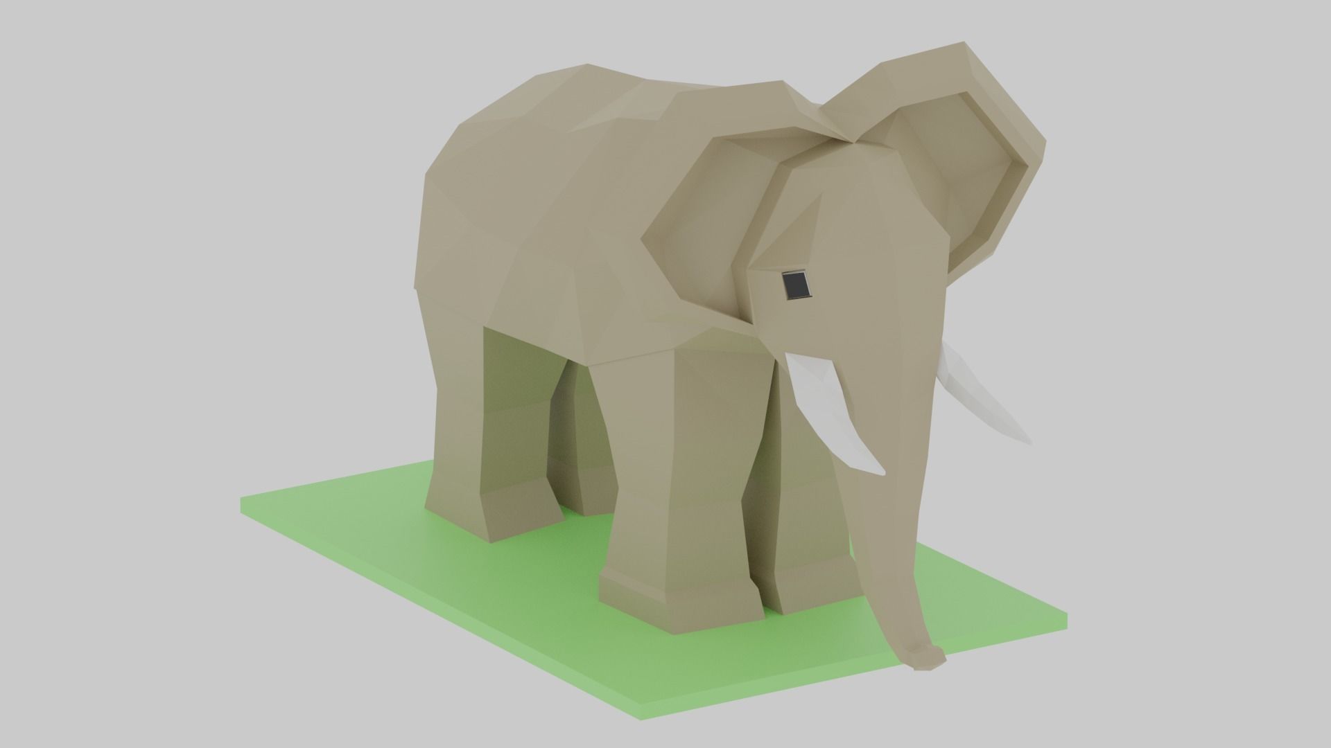 Cartoon LowPoly African Animals Collection Low-poly 3D model_7