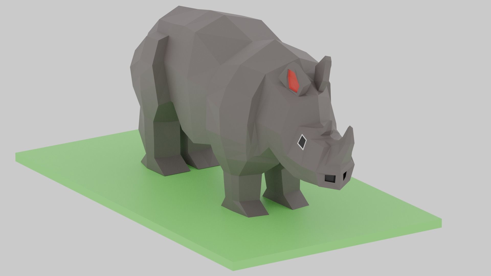 Cartoon LowPoly African Animals Collection Low-poly 3D model_16