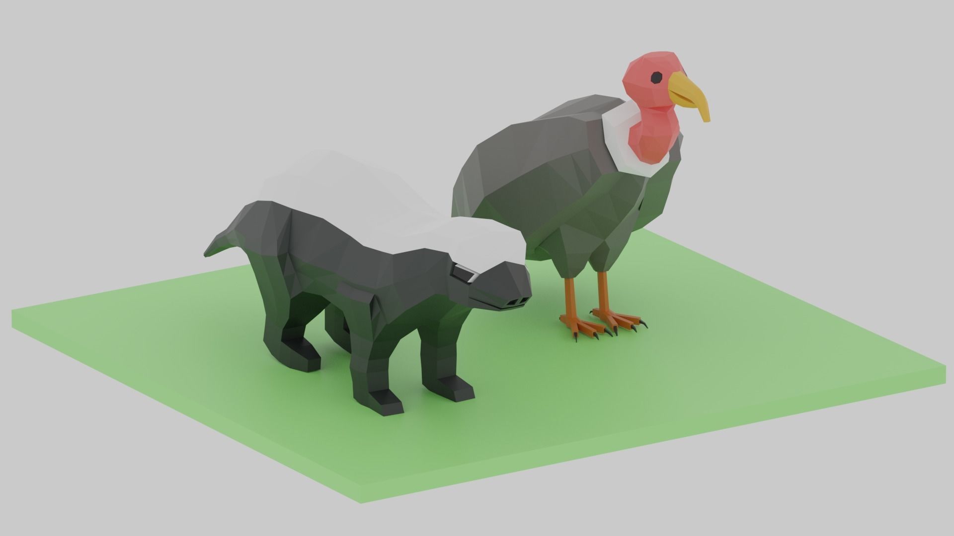 Cartoon LowPoly African Animals Collection Low-poly 3D model_12