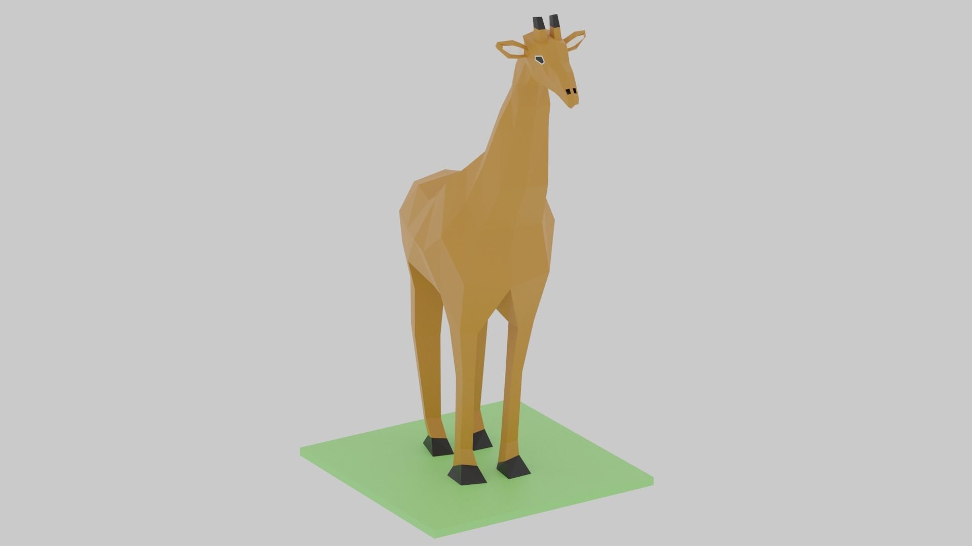 Cartoon LowPoly African Animals Collection Low-poly 3D model_6