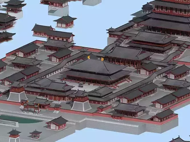 Ancient Chinese architecture 3D model