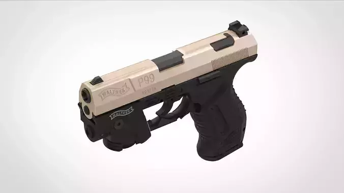 Modified Walther P99 from the movie Underworld 3d model 3D model