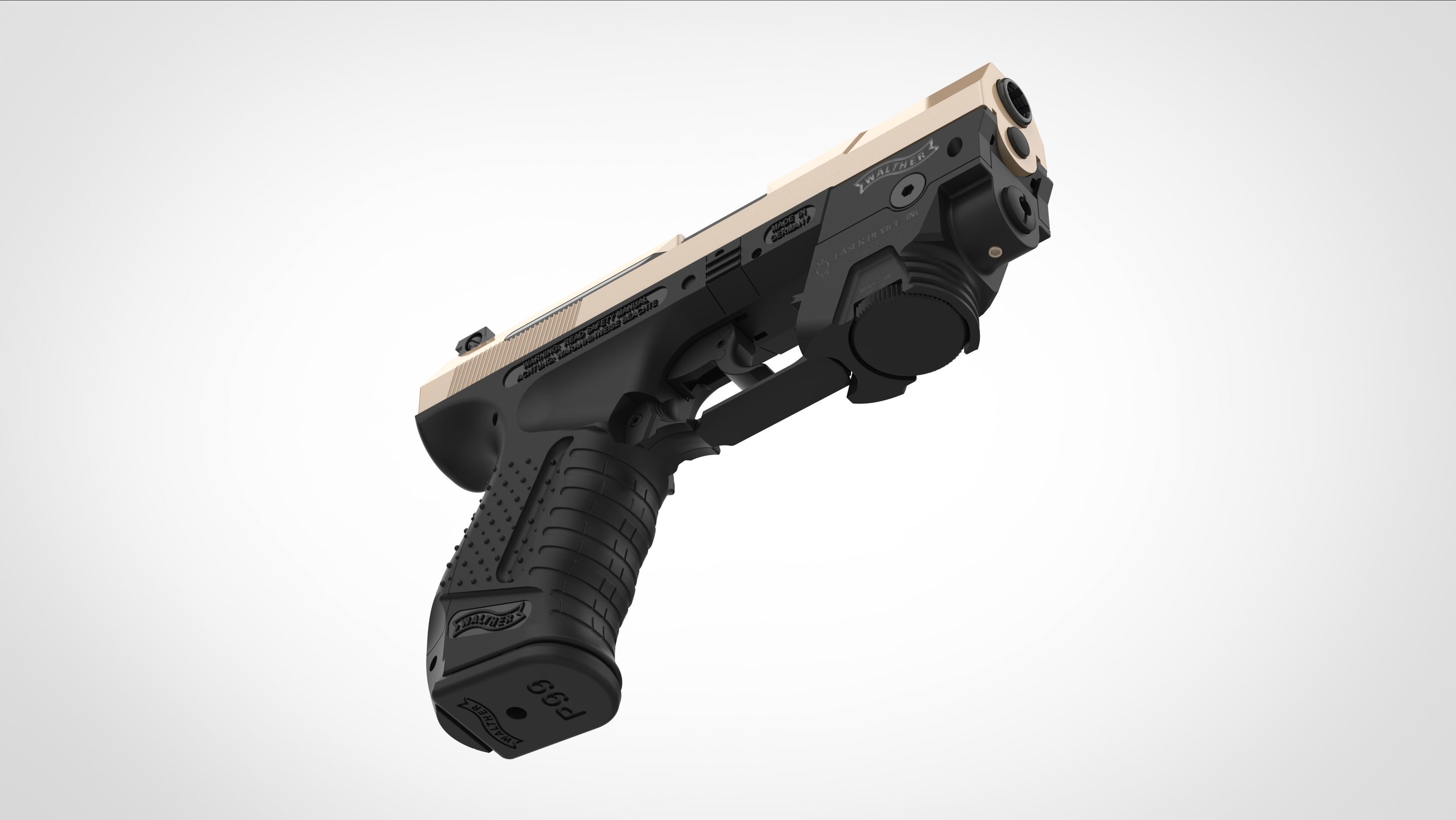 Modified Walther P99 from the movie Underworld 3d model 3D model_16