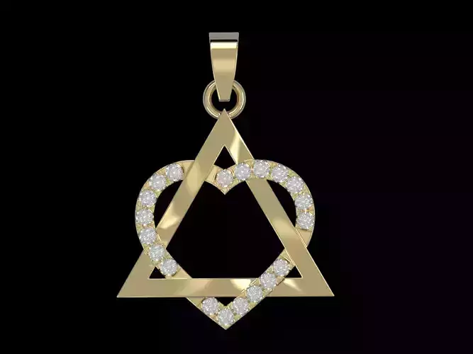 Heart and peace Pendant