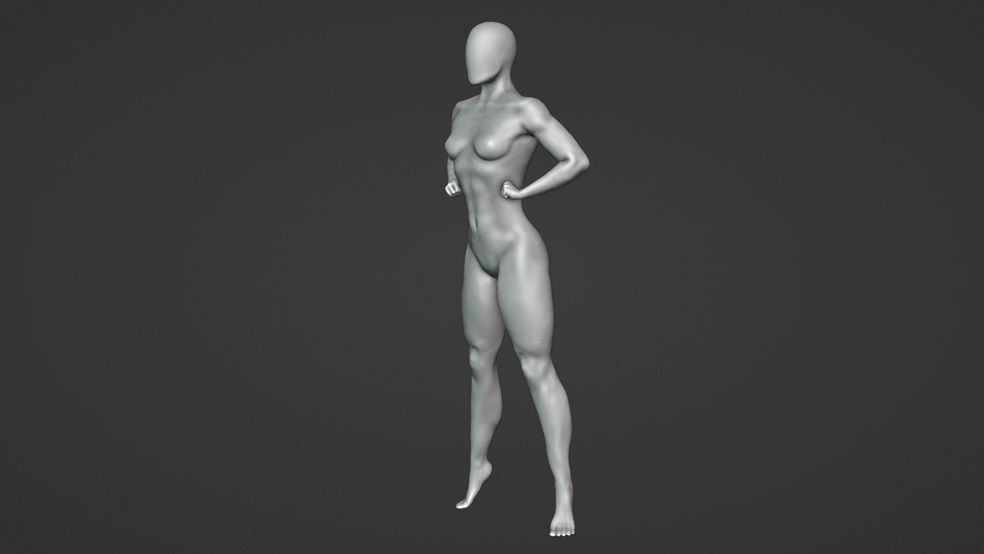 Female Anatomy Sculpture 3D print model_7