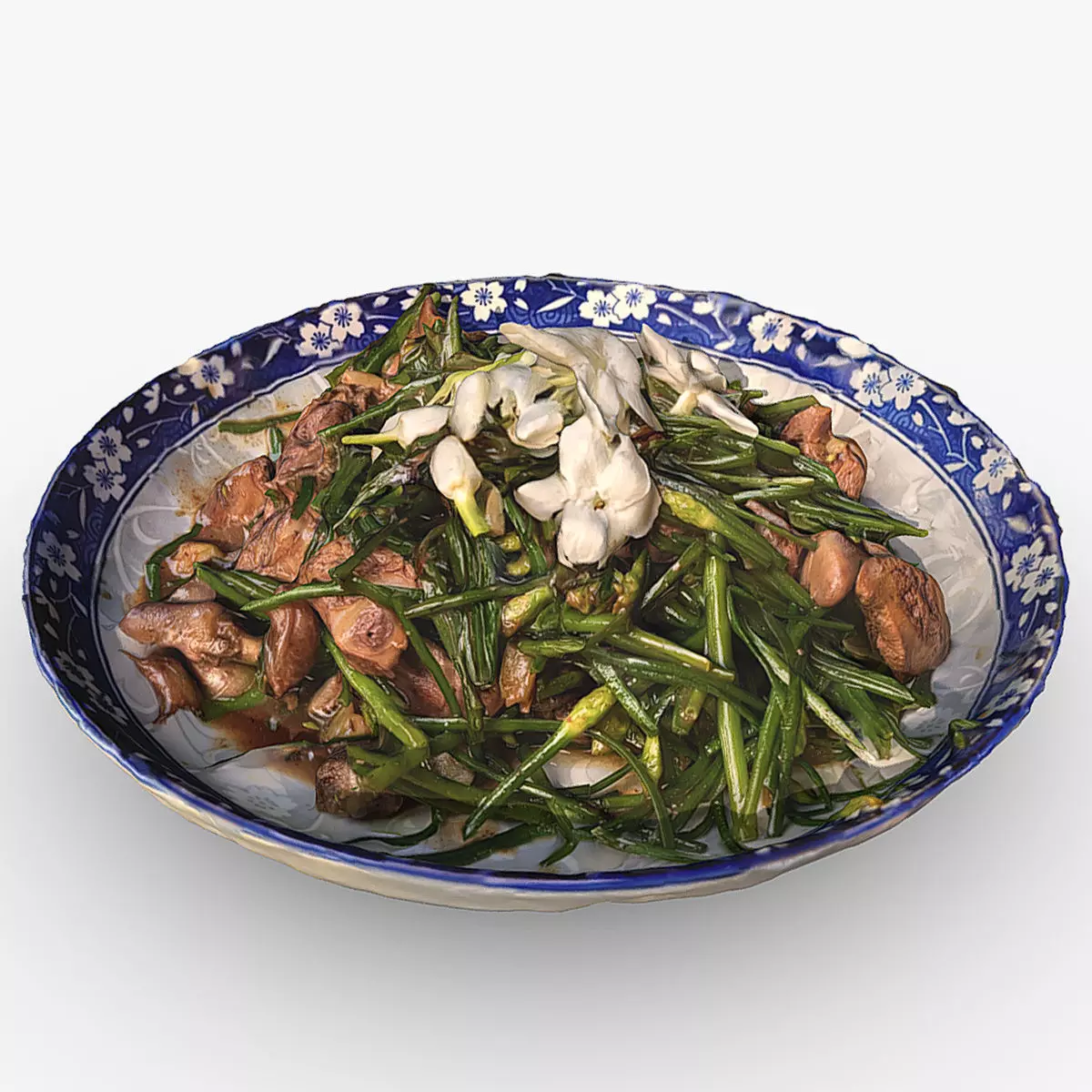 Stir fried Garlic Low-poly 3D model