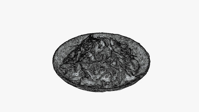 Stir fried Garlic Low-poly 3D model 5