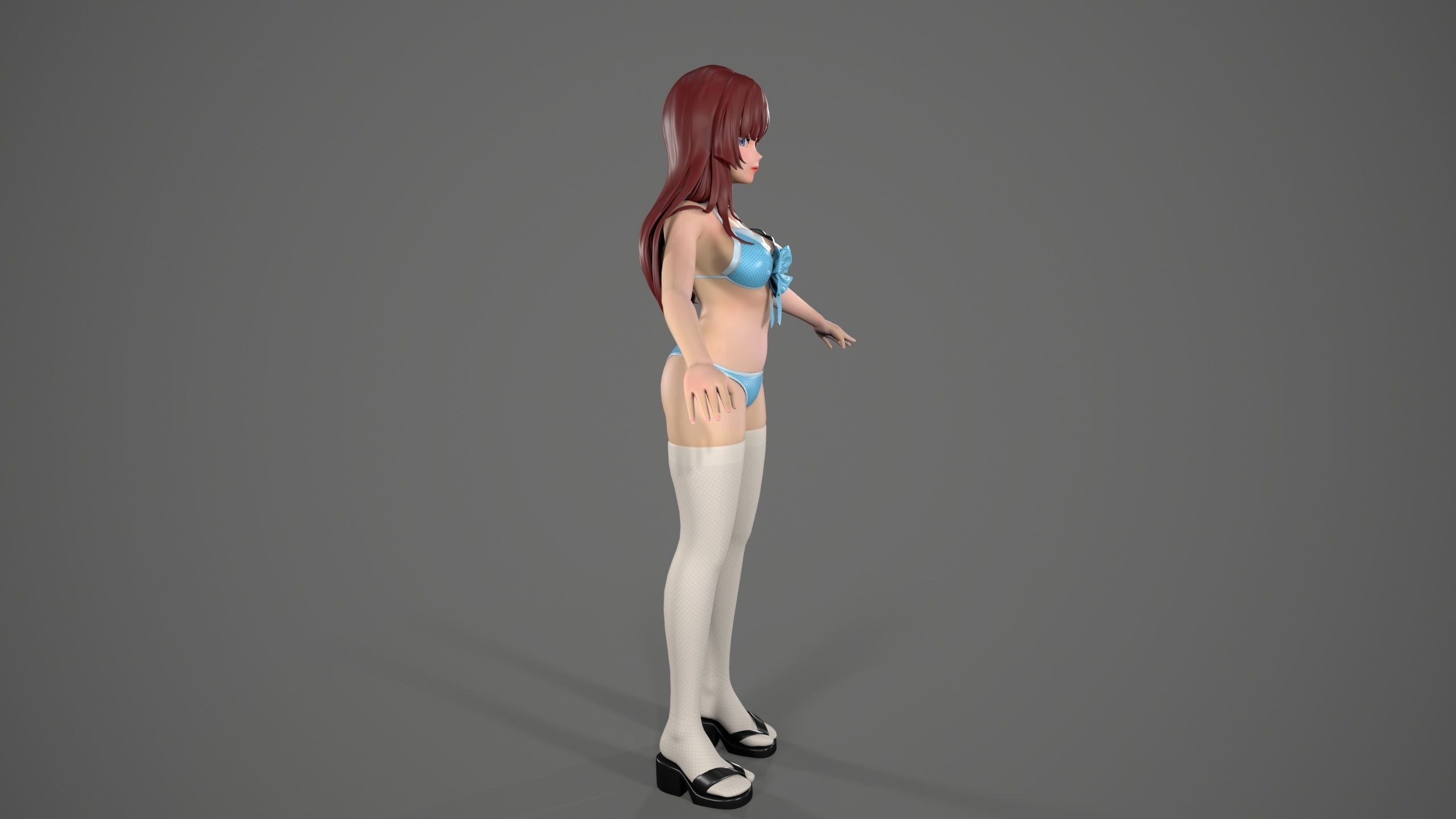 miku cartoon 3D model_3