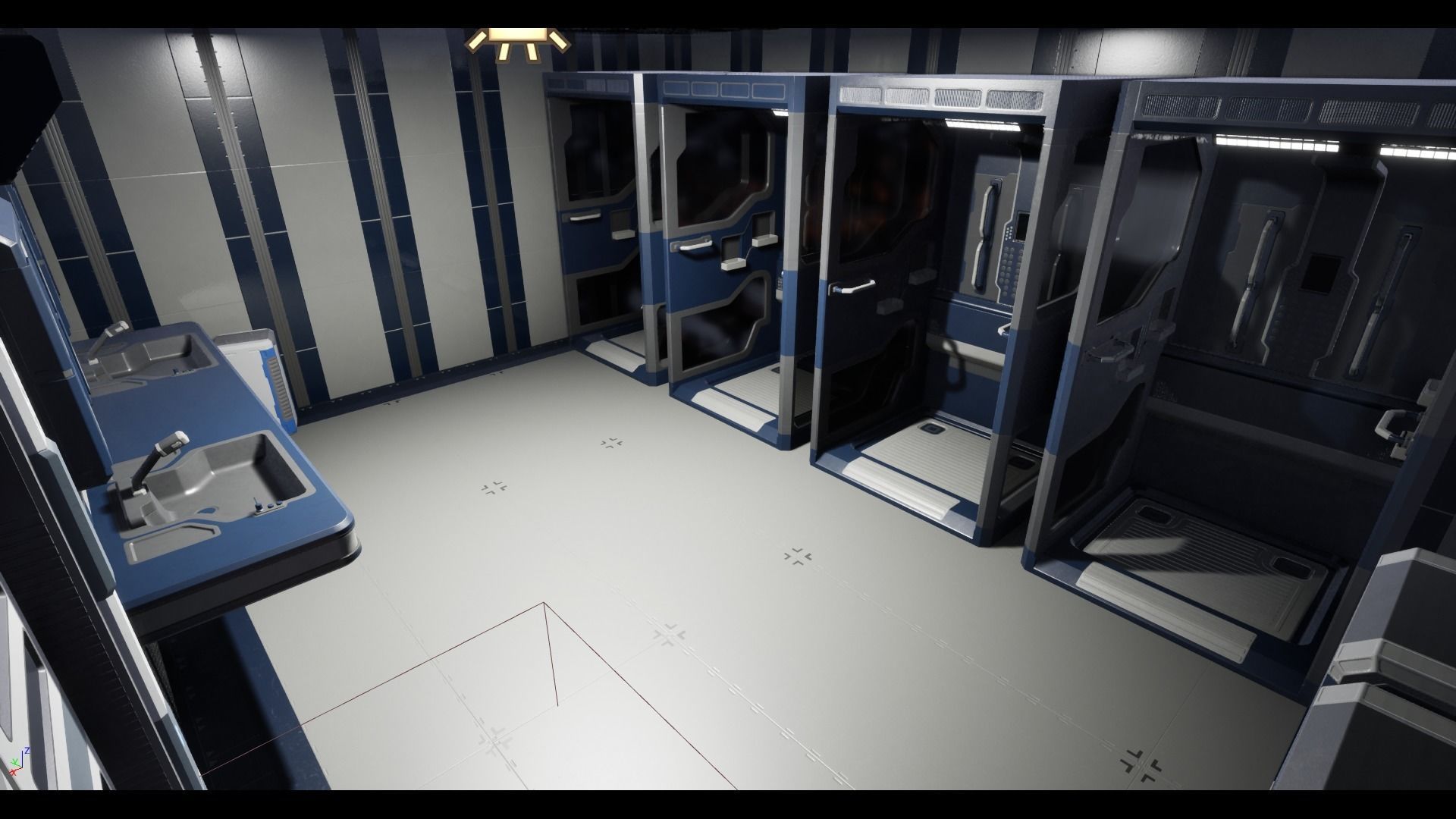 Modular Scifi Base pack all colors customizable Low-poly 3D model_25