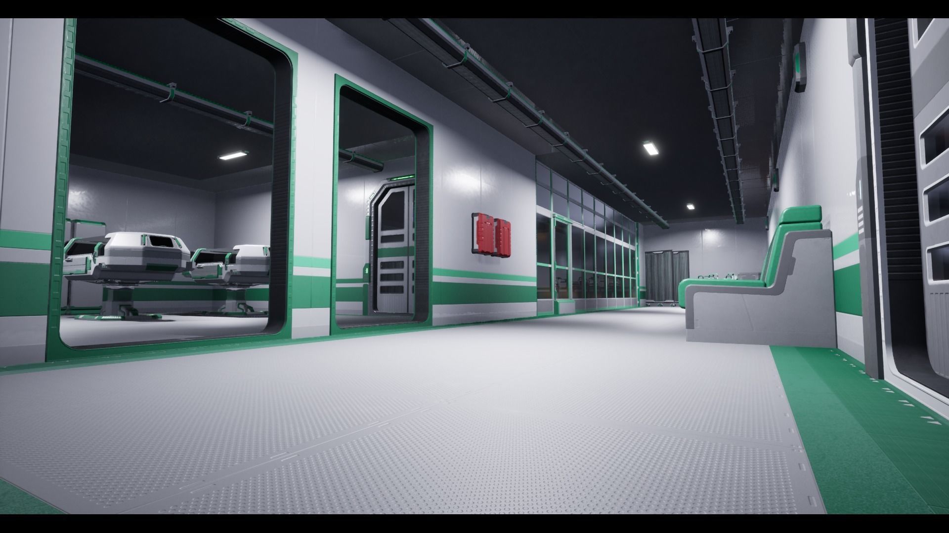 Modular Scifi Base pack all colors customizable Low-poly 3D model_16