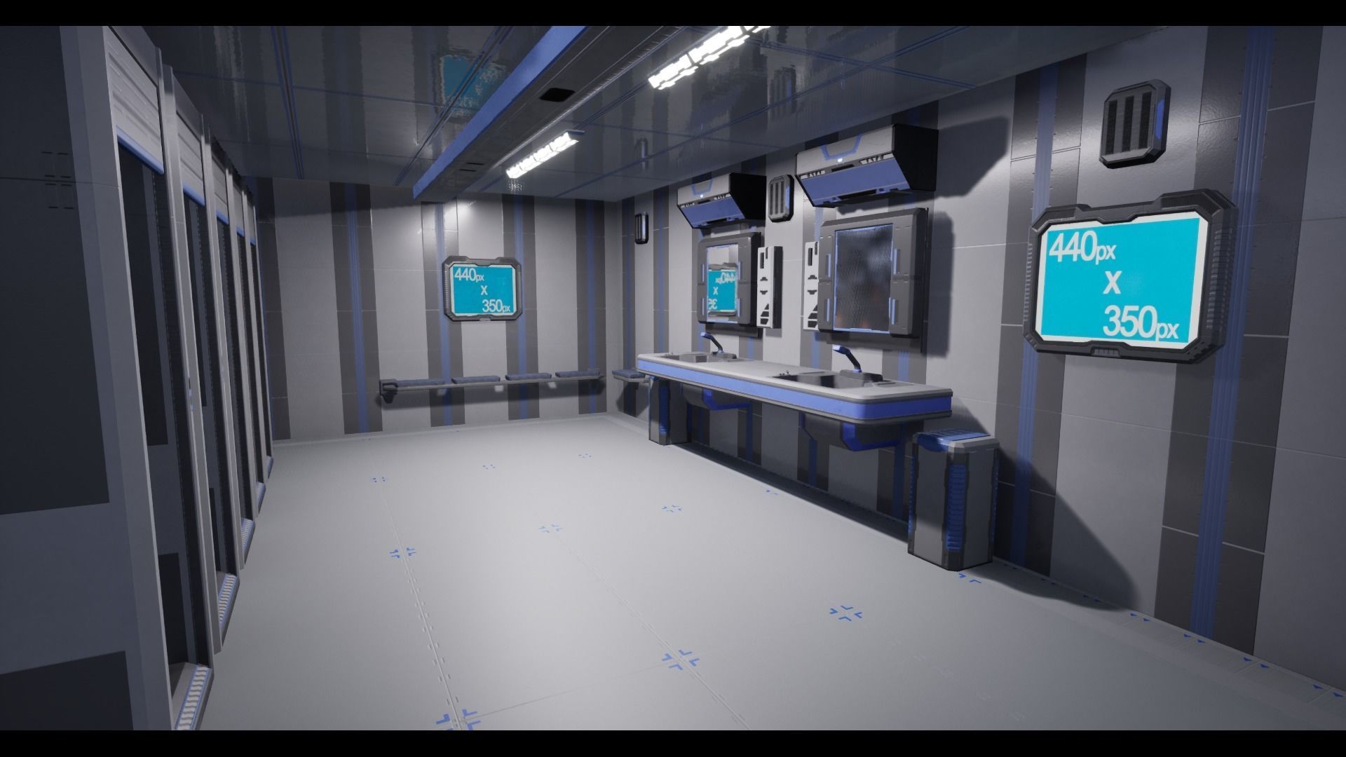 Modular Scifi Base pack all colors customizable Low-poly 3D model_24
