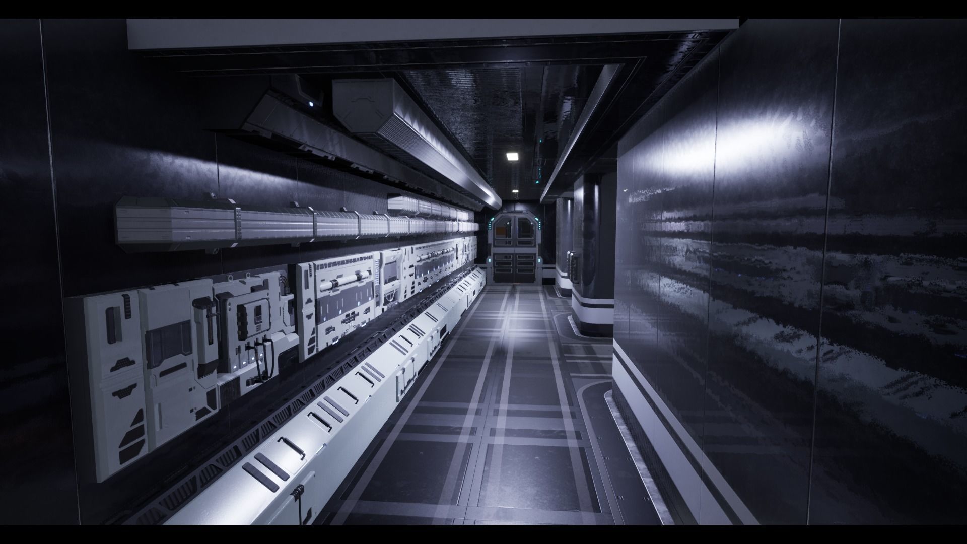 Modular Scifi Base pack all colors customizable Low-poly 3D model_12